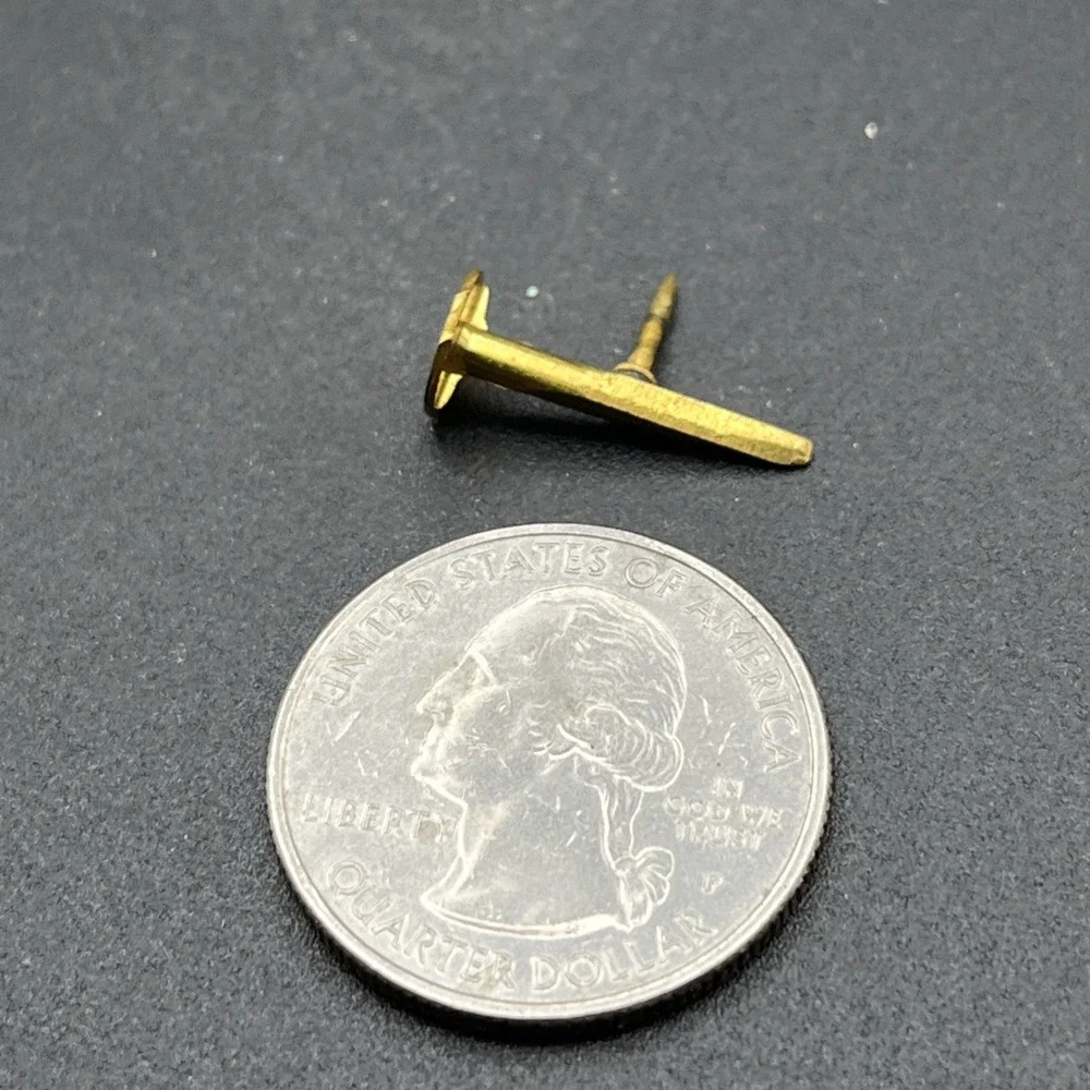 Nail Hardware Gold Tone Lapel Hat Pin‎